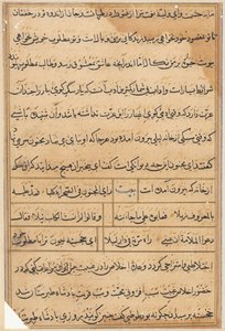 Página de Cuentos de un loro Tuti-nama: página de texto, c. 1560 de Unbekannt