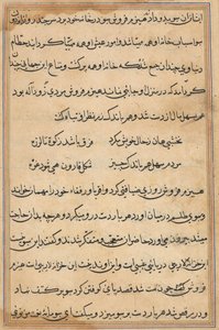 Página de Cuentos de un loro Tuti-nama: página de texto, c. 1560 de Unbekannt