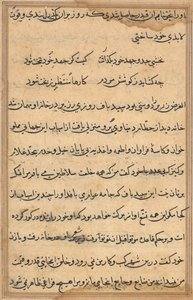 Página de Cuentos de un loro Tuti-nama: página de texto, c. 1560 de Unbekannt