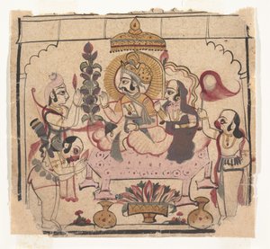 Página de un Ramayana disperso: Historia de Rama, ca. mediados del siglo XVIII de Unbekannt