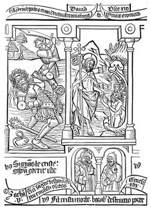 Página de la Biblia Pauperum, siglo XV, 1870 de Unbekannt