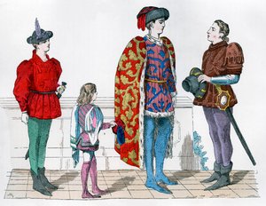 Paje, maestro y ayuda de cámara, 1440-1450 1882-1884 de Unbekannt