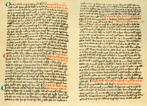 Páginas del cartulario de la Abadía de Osney, c1275 1886 de Unbekannt