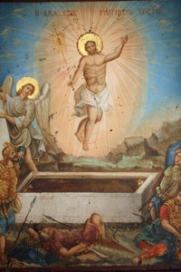 Pintura en la iglesia griega de Santa María de los Mongoles, Estambul, Turquía de Unbekannt
