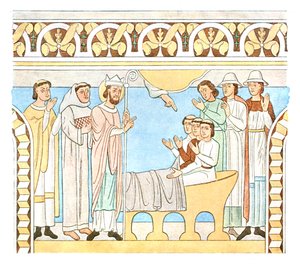 Pintura en la nave de la Iglesia de Aal, Dinamarca, 1928