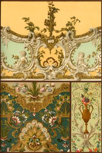 Pintura, tapiz de cuero, adornos de estuco, Francia y Alemania, siglos XVII y XVIII, 1898 de Unbekannt