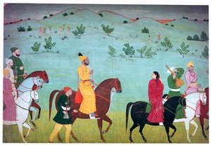 Pintura de Mian Mukund Dev de Jasrota, siglo XVIII