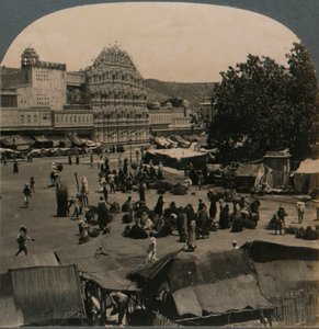 Palacio de los Vientos desde el Templo de Shiva, Jeypore, India, 1902 de Unbekannt