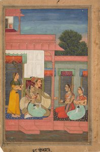 Panchama Ragini: Página de una Serie Ragamala (Guirnalda de Modos Musicales), ca. 1640 de Unbekannt