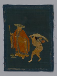 Tela de mobiliario de panel, China, período Kangxi, dinastía Qing de Unbekannt