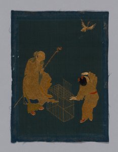 Tela de mobiliario de panel, China, período Kangxi, dinastía Qing 1644-1911 de Unbekannt