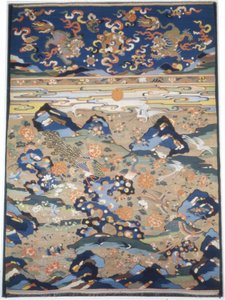 Tela de mobiliario de panel, China, finales de la dinastía Ming 1368-1644, dinastía Qing 1644-1911 de Unbekannt