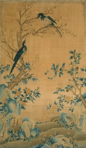 Panel de tela de mobiliario, China, dinastía Qing 1644-1911, 1750-1800 de Unbekannt