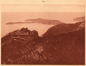 Panorama y Cap Ferrat visto desde la Grande Corniche, Eze, 1930 de Unbekannt