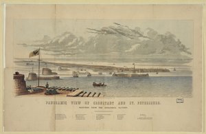 Vista panorámica de Kronstadt y San Petersburgo de Unbekannt