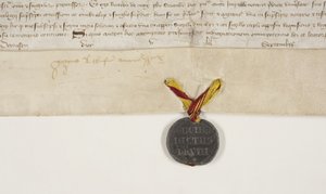 Bula Papal confirmando la carta del Obispo Henry Wardlaw, recto de Unbekannt