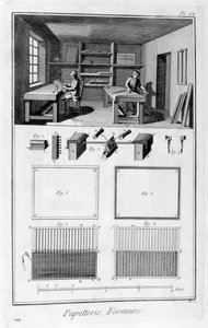 Fabricación de papel, 1751-1777 de Unbekannt