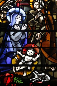 París, Francia Iglesia de Saint-Dominique vidriera: Natividad de Unbekannt