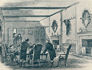 Salón de la Posada de las Tres Coronas, Lichfield, 1907 de Unbekannt