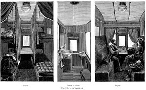 Parte de un coche cama de ferrocarril francés, 1890 de Unbekannt