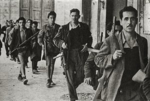 Partisanos en Cesena, Emilia Romaña, Italia, octubre de 1944 de Unbekannt