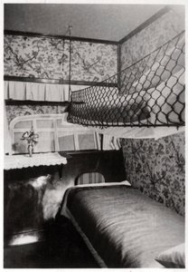 Cabina de pasajeros por la noche, LZ 127 Graf Zeppelin, 1933 de Unbekannt