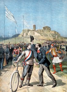 Paul Masson, ganador de un evento de ciclismo en los Juegos Olímpicos, Atenas, 1896 de Unbekannt