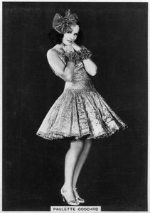 Paulette Goddard, actriz de cine y teatro estadounidense, 1938