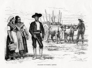 Campesinos de Toledo, Castilla-La Mancha, España, 1879
