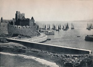 Peel - El viejo castillo y el puerto, 1895 de Unbekannt