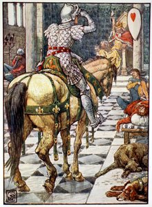 Percival obtiene el escudo del corazón palpitante, 1911 de Unbekannt