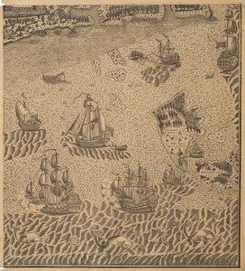 La flota de Pedro el Grande en la bahía de Onega, ca. 1707