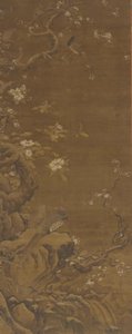 Faisanes y flores de ciruelo cubiertas de nieve, dinastía Ming o Qing, siglos XV-XVIII de Unbekannt