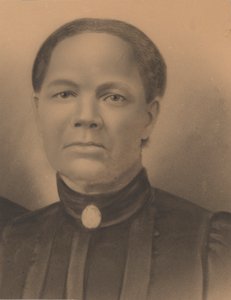 Retrato fotográfico a crayón de Roseanna May, finales del siglo XIX