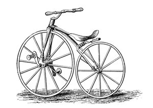 Bicicleta de pedal de manivela de Pickering, un diseño americano, c1860s c1880