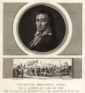 Pierre Gaspard Chaumette, Procurador Síndico de la Comuna, ateo de Unbekannt