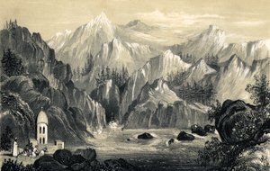 Peregrinos en la fuente del Ganges, India, 1847 de Unbekannt