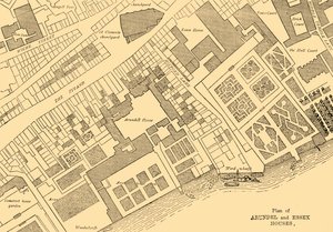 Plano de las casas de Arundel y Essex, 1881