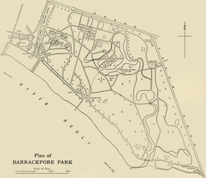 Plano del Parque Barrackpore, 1925
