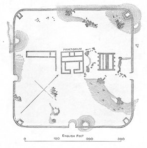 Plano del Fuerte Hardknott, Cumberland