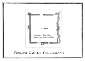 Plano del Castillo de Penrith, Cumberland, finales del siglo XVIII