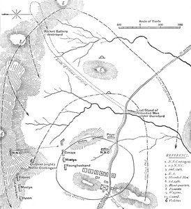Plano de la Batalla de Isandhlwana, 22 de enero de 1879, c1880 de Unbekannt