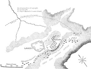 Plano de la Batalla de Kambula, 29 de marzo de 1879