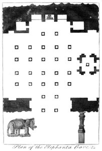 Plano de las Cuevas de Elefanta, India, 1799 de Unbekannt