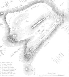 Plano de la cumbre de la colina Majuba, 27 de febrero de 1881, c1880s