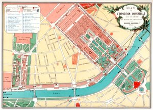 Plano de la Exposición Universal, París, 1889