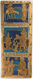 Placa de un altar portátil con escenas de la vida de Jesús, alemán, ca. 1160-80 de Unbekannt