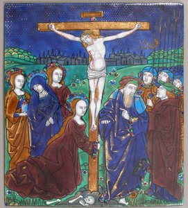 Placa con la Crucifixión, francés, siglo XVI de Unbekannt
