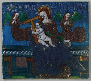Placa con la Virgen y el Niño, francesa, finales del siglo XV-principios del siglo XVI de Unbekannt