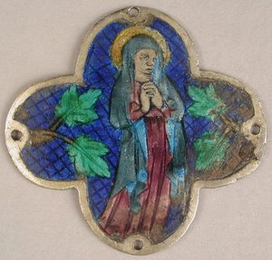 Placa con la Virgen en duelo, catalán, siglo XIV de Unbekannt